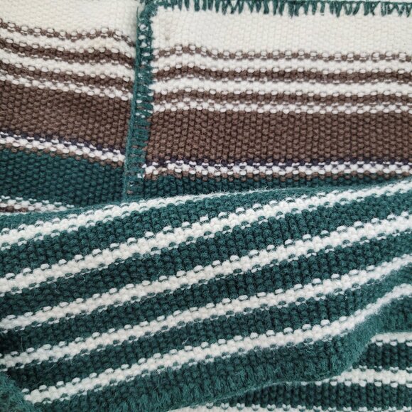 VTG Paris Sport Club Cardigan Sweater Women's S Green Stripe Ramie Cotton EUC - Picture 12 of 16